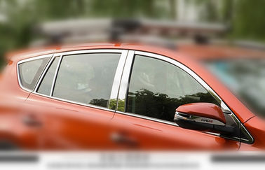 Cina Polished Stainless Steel Car Window Trim Fit Untuk Toyota RAV4 2013 2014 pemasok